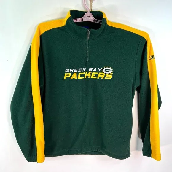 Reebok Jackets Coats Green Bay Packers Nfl Fleece Pullover